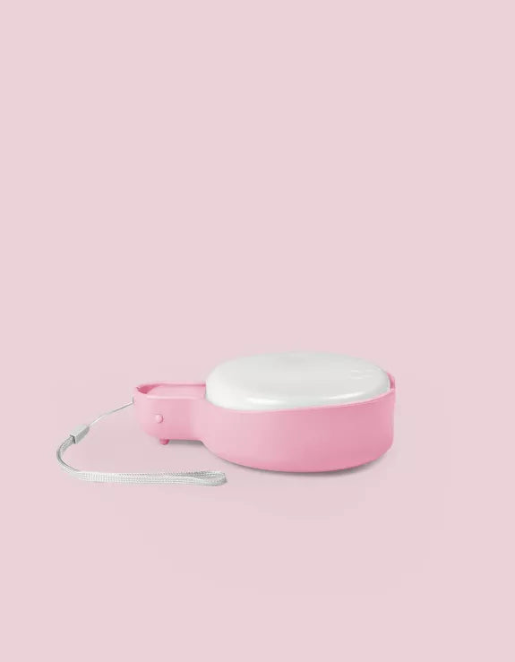 Design travel bottle with anti-drip valve - Dusty pink